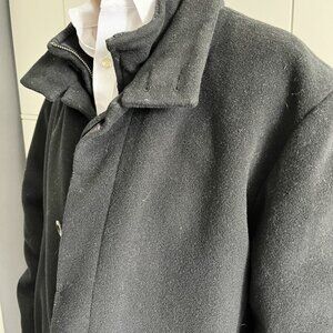 Alfani Wool insulated Winter long coat - size XL, Black, 10% Cashmere + 70% Wool